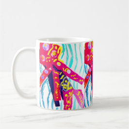 Caneca De Café Água-viva verão colorido