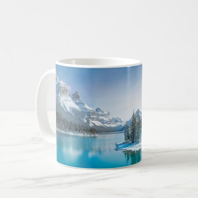 Caneca De Café Água | Winter Jasper National Park, Canadá (Frente Esquerda)