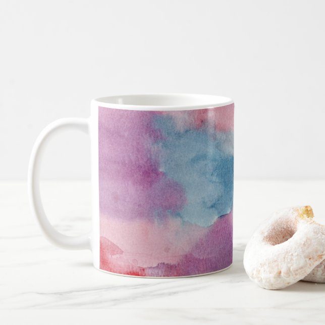 Caneca De Café Aguarela abstrata (Com Donut)