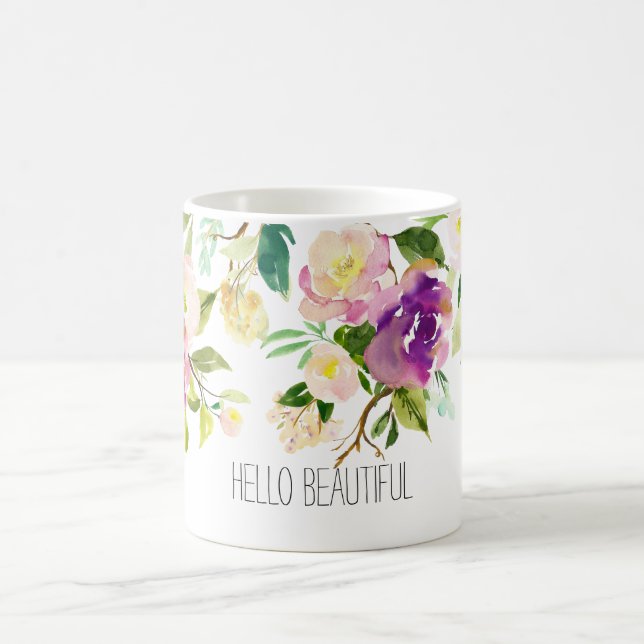 Caneca De Café Aguarela floral (Centro)