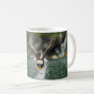 Caneca De Café Águia americana a captura grande