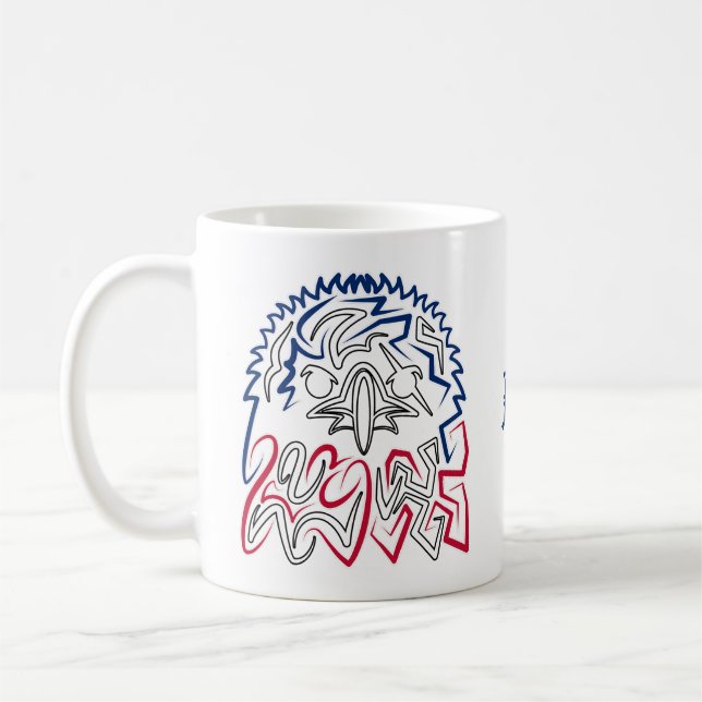Caneca De Café Águia Americana do Dia da Independência (Esquerda)