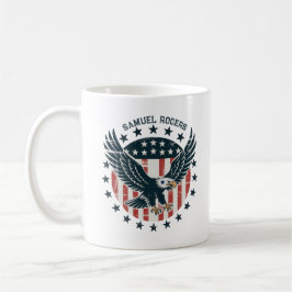 Caneca De Café Águia Americana Retrô 