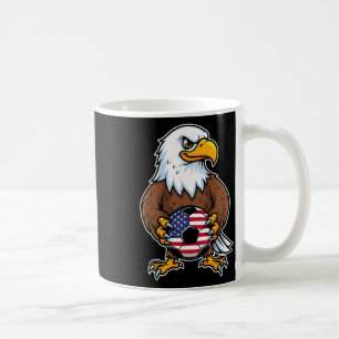 Caneca De Café Águia Americana Segurando Jogador de Futebol Byll