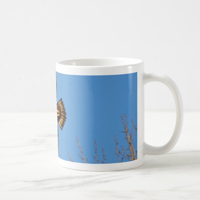 Caneca De Café Águia Balda Soprando Sobre Árvores (Direita)