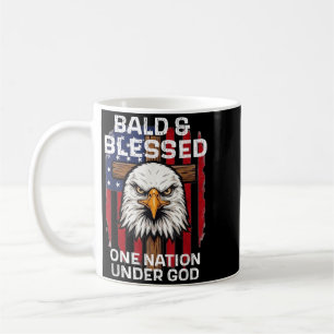 Caneca De Café Águia Careca Abençoada Uma Nação Sob Deus American