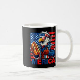 Caneca De Café Águia careca cachorro-quente bandeira americana en