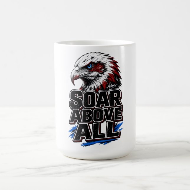 Caneca De Café Águia Careca Poderosa Arte para Voar Acima de Tudo (Centro)
