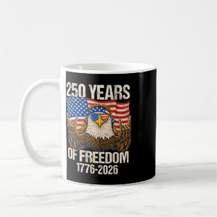 Caneca De Café Águia da Bandeira Americana 250 Anos de Liberdade