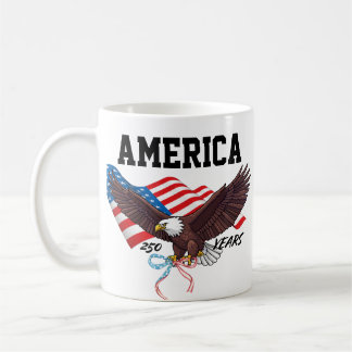 Caneca De Café Águia do 250º Aniversário dos EUA em PNG | Águia P