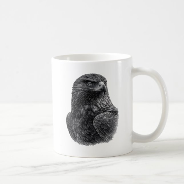 Caneca De Café Águia Dourada Preto e Branco (Direita)