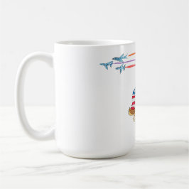 Caneca De Café Águia e Bandeira Americana