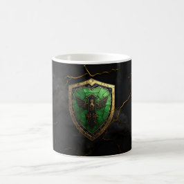 Caneca De Café Águia Guardiã Esmeralda Fantasia