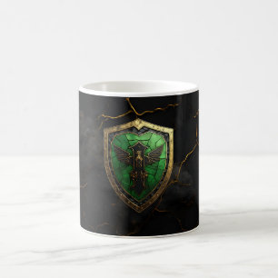 Caneca De Café Águia Guardiã Esmeralda Fantasia 
