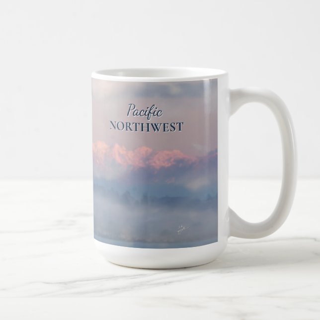 Caneca De Café Águia Montanhas Olímpicas Viagem Pacífico Noroeste (Direita)