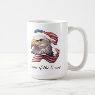 Caneca De Café Águia Patriótica Lar dos Bravos, Bandeira American