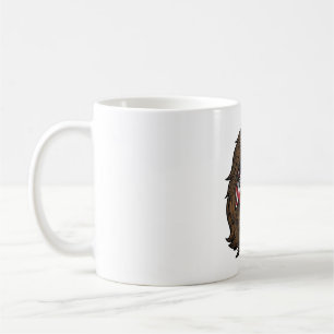 Caneca De Café Águia Patriótica Mullet Gravura Vintage Vetor De