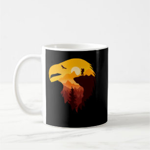 Caneca De Café Águias e bela paisagem