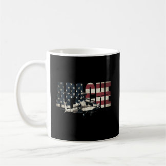 Caneca De Café Ah-64 Ah64 Helicóptero Apache Nos Americano Flag T