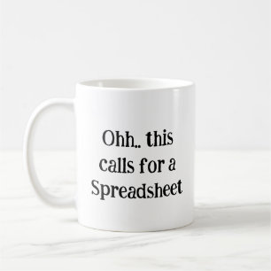 Caneca De Café Ah, Isso Pede uma Planilha, Gif Divertido de Escri