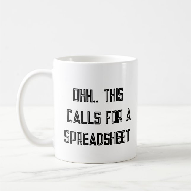 Caneca De Café Ah, Isso uma Planilha, Presente Nerd (Esquerda)