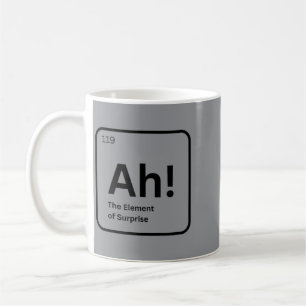Caneca De Café Ah O Elemento Surpresa Química Divertida Ciência
