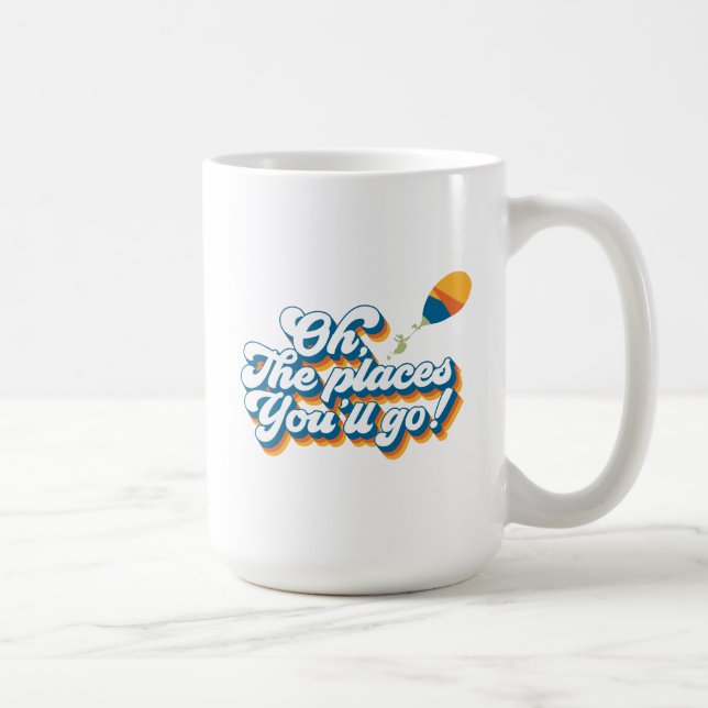 Caneca De Café Ah, Os Lugares Que Você Irá! Citação com Balão (Direita)