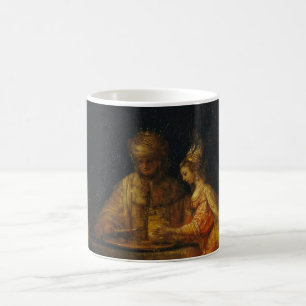 Caneca De Café Ahasuerus Haman Esther Rembrandt Barroco Bíblico