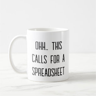 Caneca De Café Ahh Isso Pede uma Planilha, Diversão para Analista