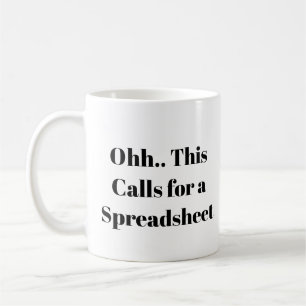 Caneca De Café Ahh Isso Pede uma Planilha, Nerd do Excel Engraçad