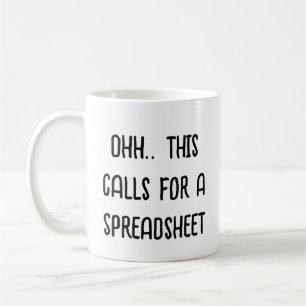 Caneca De Café Ahh Isso Pede uma Planilha, Presente para Finanças