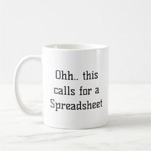 Caneca De Café Ahh Isso Pede uma Planilha, Viciado em Excel