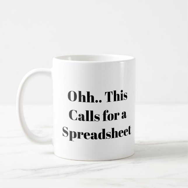 Caneca De Café Ahh Isso uma Planilha, Nerd do Excel Engraçad (Esquerda)