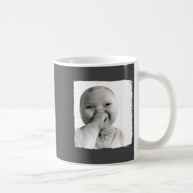 Caneca De Café Ai Baby Giggling Holding Back Laugh Funny Viral Ge (Direita)