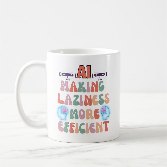 Caneca De Café AI - Fazer Laziness mais eficiente (Esquerda)