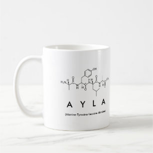 Caneca De Café Aila peptide name mug