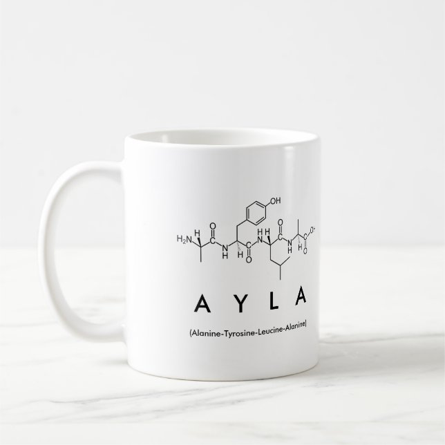 Caneca De Café Aila peptide name mug (Esquerda)