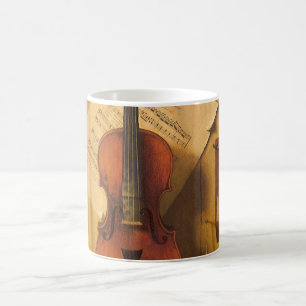 Caneca De Café Ainda é Violino e Música de William Harnett