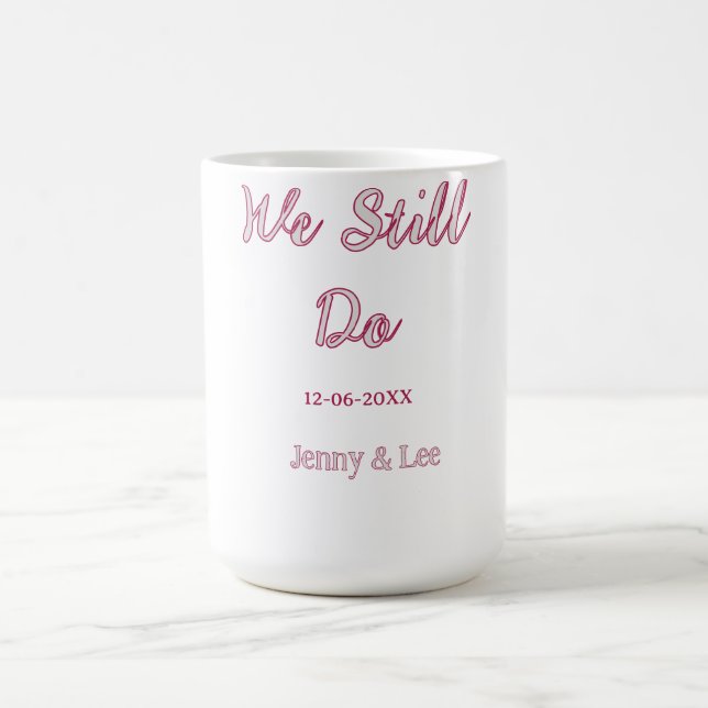 Caneca De Café Ainda fazemos maron cinza nome data ano boho retrô (Centro)