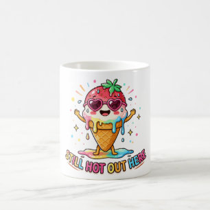 Caneca De Café Ainda Quente Aqui Sorvete Kawaii
