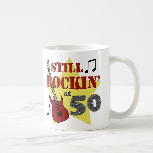 Caneca De Café Ainda Rockin em 50 (Direita)
