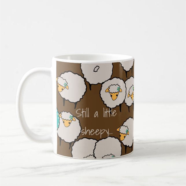 Caneca De Café Ainda um pouco sonolento precisa de café diversão  (Esquerda)