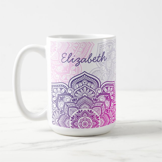 Caneca De Café Aion Mandala 15 oz. Personalized Mug (Esquerda)