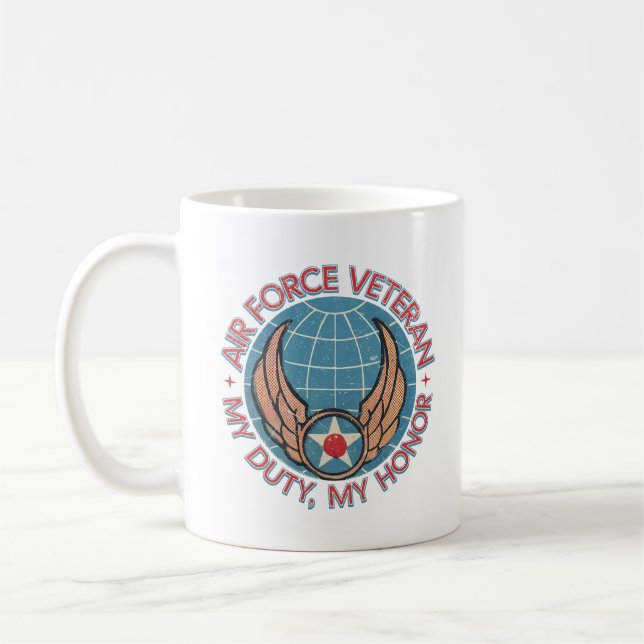 Caneca De Café Air Force Veteran (Esquerda)