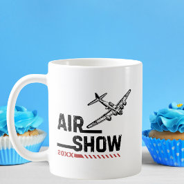 Caneca De Café AIR SHOW B-17 WWII Avião Vintage, Ano Personalizad