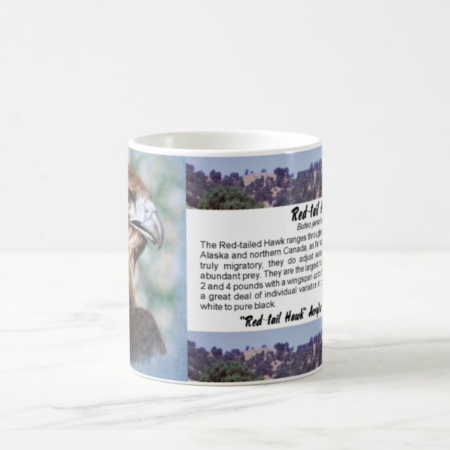 Caneca De Café airbrush do falcão da Vermelho-cauda (Centro)