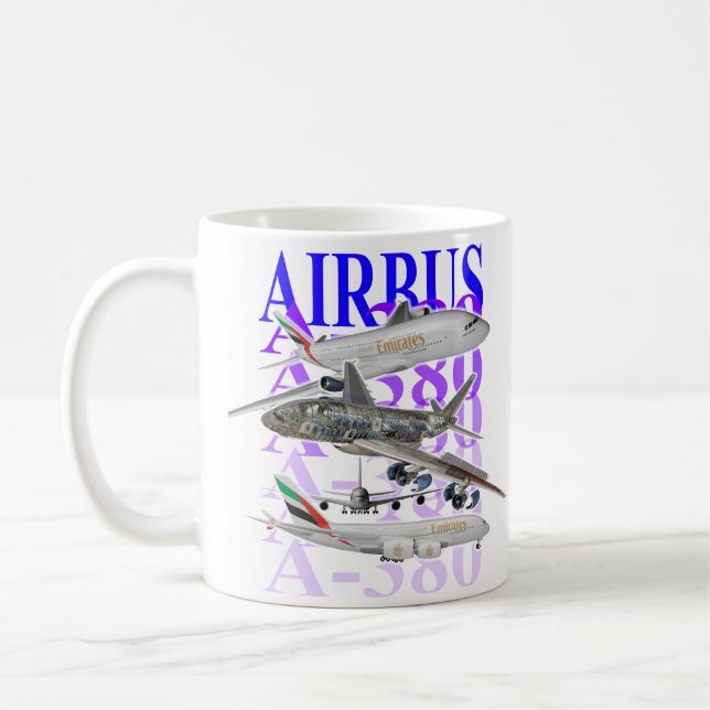 Caneca De Café Airbus A- 380 (Esquerda)