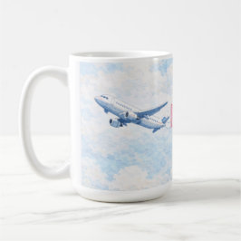 Caneca De Café Aircraft flying Mug for Thank you Pilot
