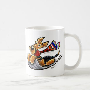 Caneca De Café Airedale Aire-Sledding Terrier