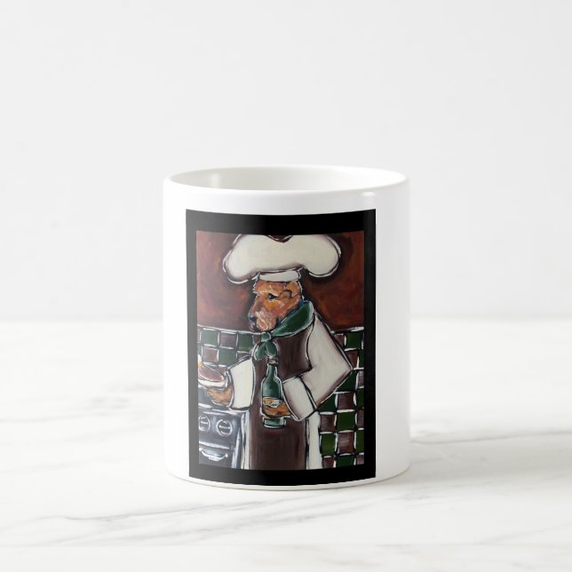 CANECA DE CAFÉ AIREDALE TERRIER CHEF (Centro)